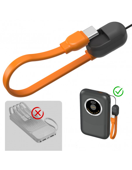 
Išorinė baterija K21 Mini 10000mAh 22.5W USB-A / USB-C - pilka
