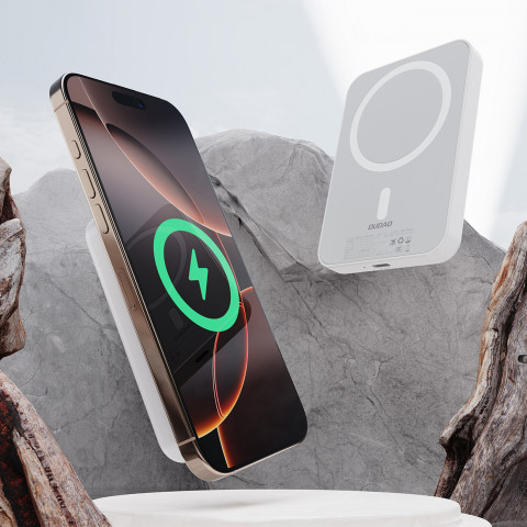 
Nešiojamoji baterija K26S 5000mAh 20W USB-A / USB-C / MagSafe - balta
