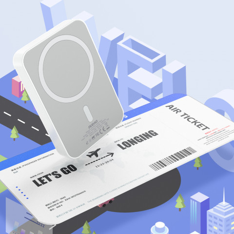 
Nešiojamoji baterija K26 10000mAh 20W USB-A / USB-C / MagSafe - balta
