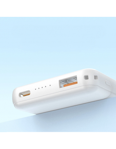 
K14S+ 10000mAh išorinė baterija su 20W stovu USB-A / USB-C / MagSafe - balta
