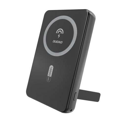 
K14S+ 10000mAh išorinė baterija su 20W stovu USB-A / USB-C / MagSafe - juoda
