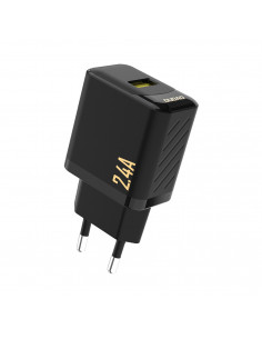 
2,4 A USB-A sieninis įkroviklis – juodas
