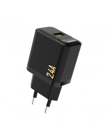 
2,4 A USB-A sieninis įkroviklis – juodas
