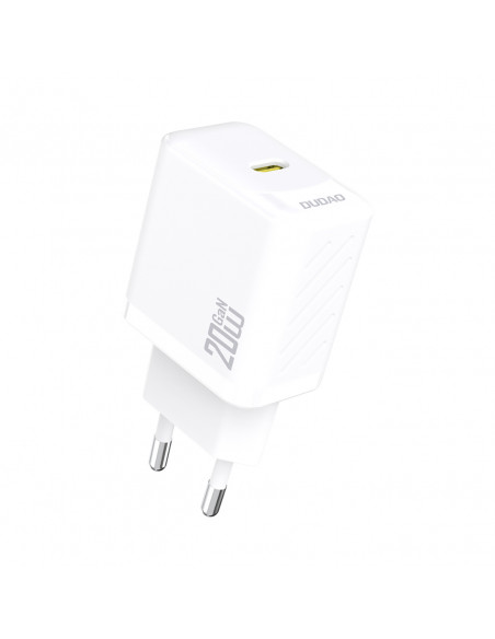 
PD20W GaN USB-C sieninis įkroviklis – baltas
