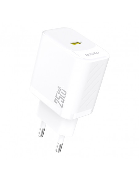 
25 W GaN USB-C sieninis įkroviklis – baltas
