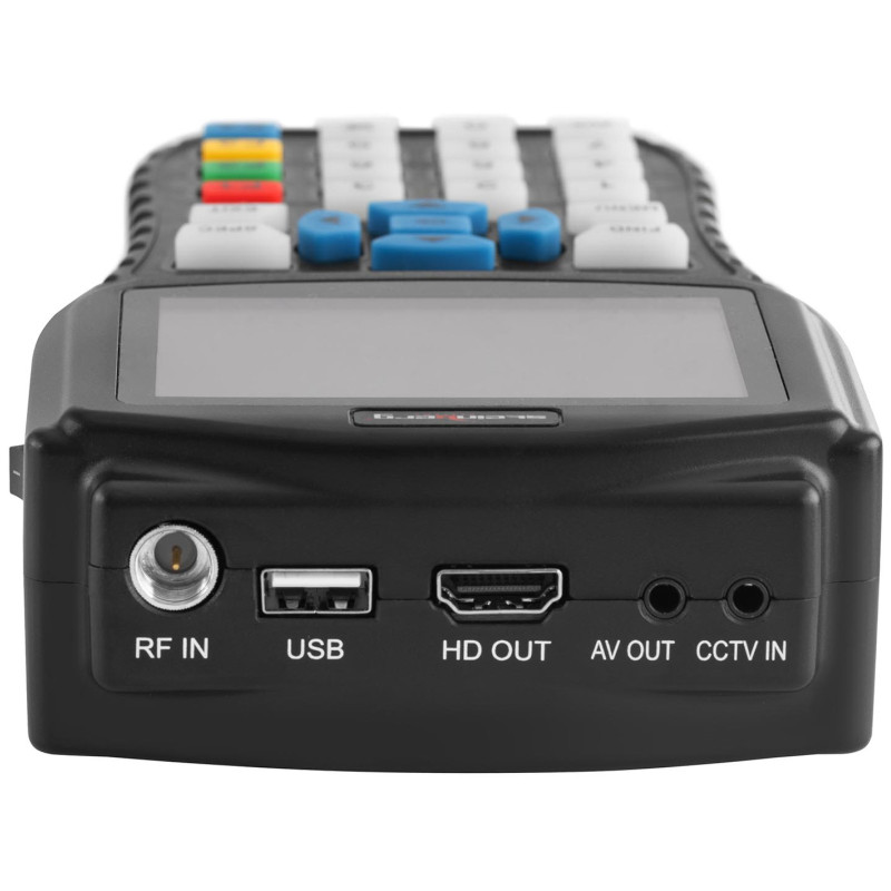 Palydovinės televizijos signalo matuoklis DVB-S2 DiSEqC 1.0-1.3 USALS CCTV LED USB 2200mAh