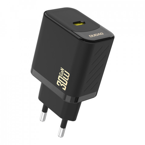 
30 W PD GaN USB-C greitasis sieninis įkroviklis – juodas
