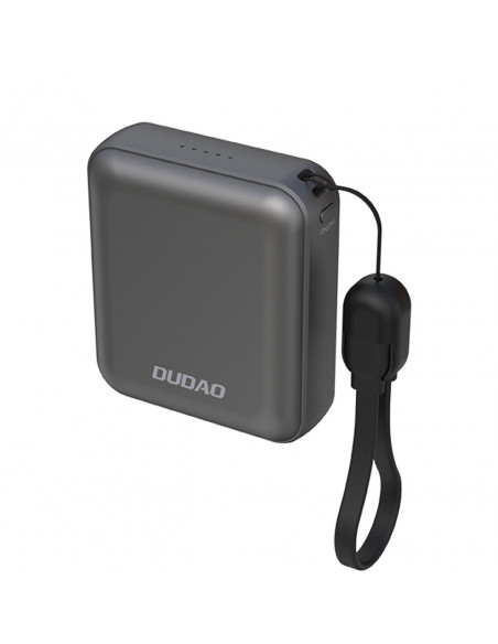 
K22+ 10000mAh išorinė baterija su pakabuku ir 22,5 W USB-C laidu – pilka
