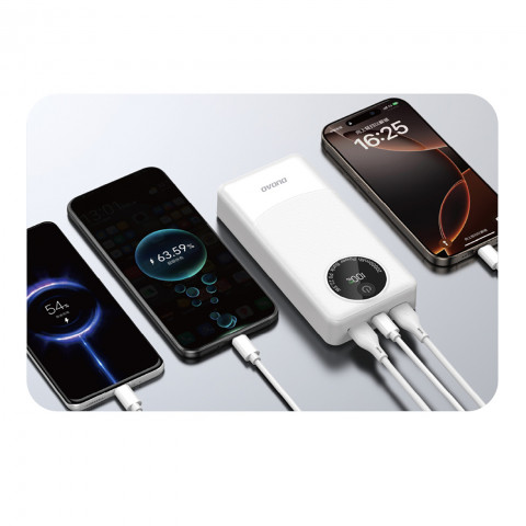 
Nešiojamoji baterija K12Pro 20000mAh 22.5W PD USB-A USB-C - balta
