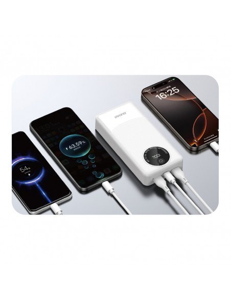 
Nešiojamoji baterija K12Pro 20000mAh 22.5W PD USB-A USB-C - balta
