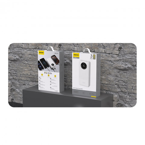 
Nešiojamoji baterija K12Pro 20000mAh 22.5W PD USB-A USB-C - balta
