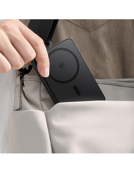 
„Airpow II“ 10000mAh „Qi2 MagSafe“ išorinė baterija, 22,5 W, su USB-C laidu, 20 V, 3 A, 30 cm – juoda
