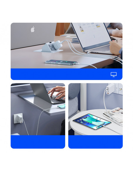 
CDX 60W 3A maitinimo laidas USB-C 1m - baltas
