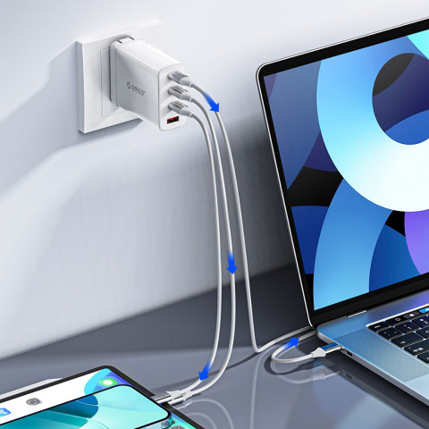 
CDX 60W 3A maitinimo laidas USB-C 1m - baltas
