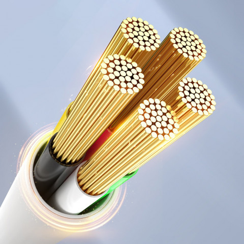 
CDX 60W 3A maitinimo laidas USB-C 1m - baltas
