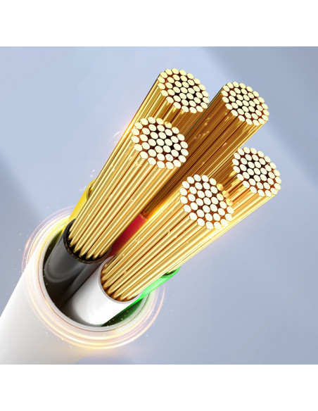 
CDX 60W 3A maitinimo laidas USB-C 1m - baltas
