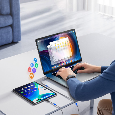 
CDX 100W 5A maitinimo laidas USB-C 1m - baltas
