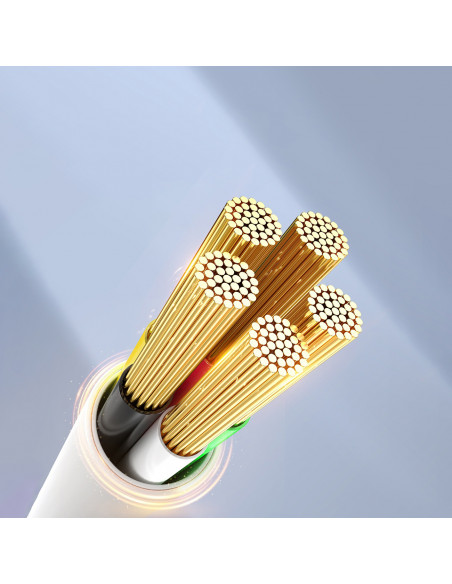 
CDX 100W 5A maitinimo laidas USB-C 1m - baltas
