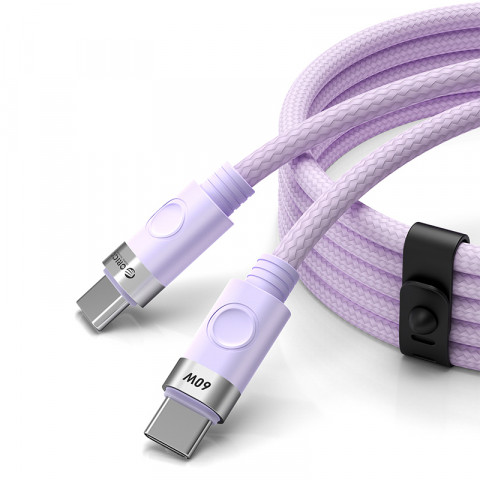 
CDX 60W 3A maitinimo USB-C kabelis 1m – violetinis
