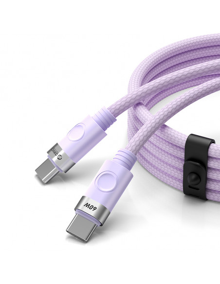 
CDX 60W 3A maitinimo USB-C kabelis 1m – violetinis
