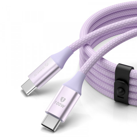 
CDX 100W 5A maitinimo laidas USB-C 1m – violetinis
