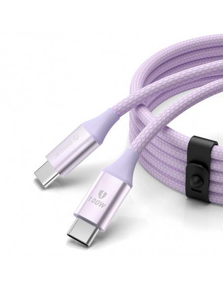 
CDX 100W 5A maitinimo laidas USB-C 1m – violetinis
