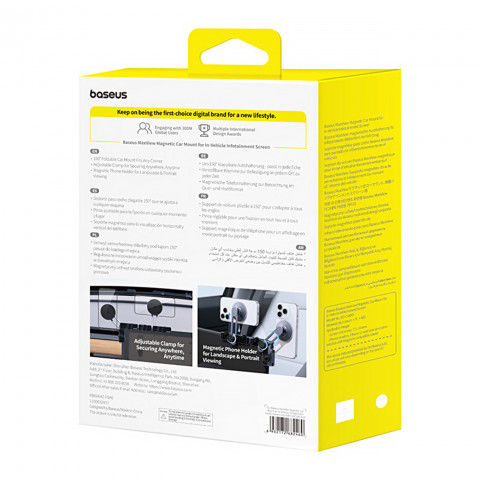 
Magnetinis automobilio telefono laikiklis, tvirtinamas prie ekrano - pilkas
