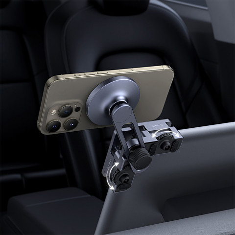 
Magnetinis automobilio telefono laikiklis, tvirtinamas prie ekrano - pilkas
