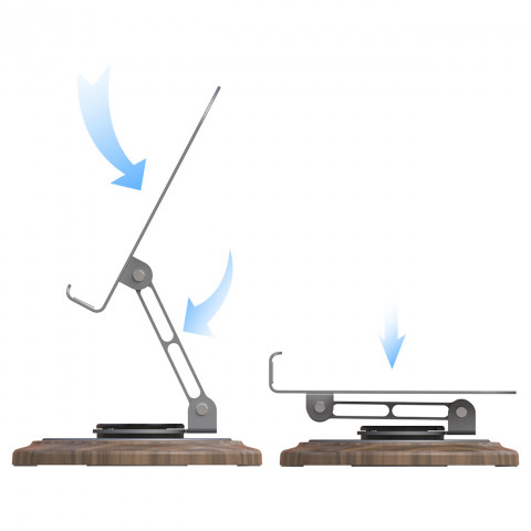 
360 laipsnių metalinis telefono stovas – pilkas
