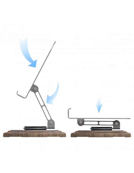 
360 laipsnių metalinis telefono stovas – pilkas
