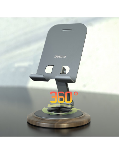 
360 laipsnių metalinis telefono stovas – pilkas
