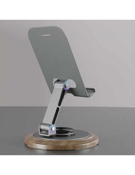 
360 laipsnių metalinis telefono stovas – pilkas
