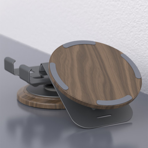 
360 laipsnių metalinis telefono stovas – pilkas
