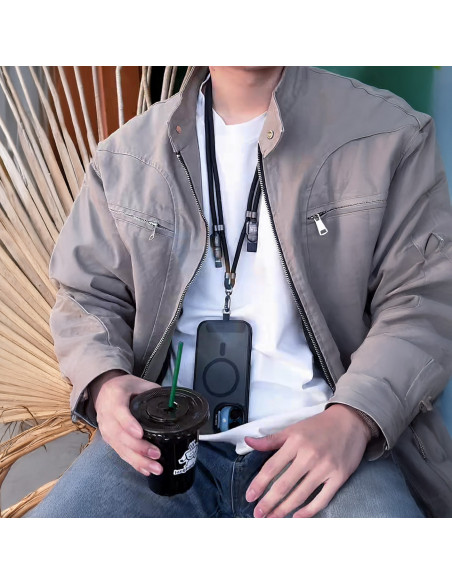 
4in1 kabelis-virvelė USB-A / USB-C / iPhone Lightning PD QC 65W 1.5m - juodas
