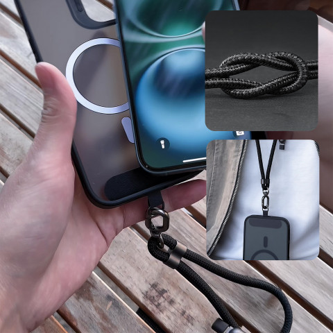 
4in1 kabelis-virvelė USB-A / USB-C / iPhone Lightning PD QC 65W 1.5m - juodas
