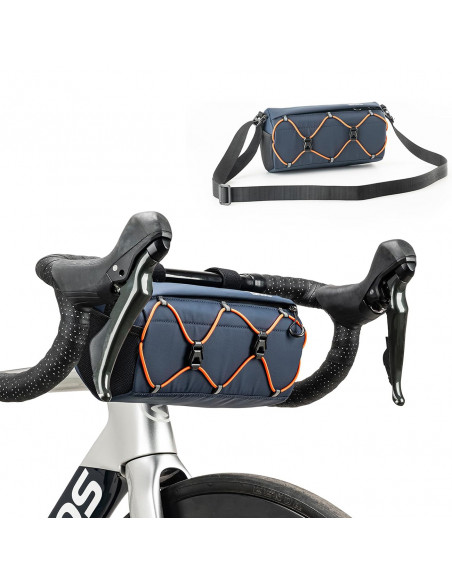 
Ant vairo tvirtinamas dviračio krepšys, 2,2 l – mėlynas
