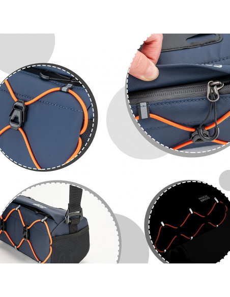 
Ant vairo tvirtinamas dviračio krepšys, 2,2 l – mėlynas
