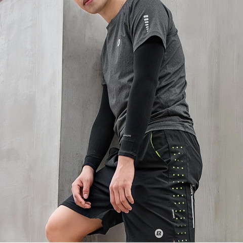 
Dviratininko rankų šildytuvai nuo saulės su UPF50+ filtru, 3 vnt. – juodi
