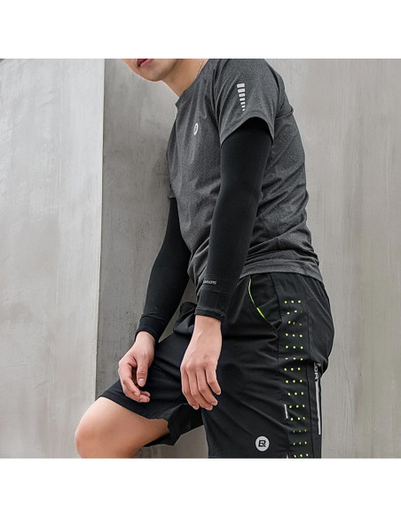 
Dviratininko rankų šildytuvai nuo saulės su UPF50+ filtru, 3 vnt. – juodi
