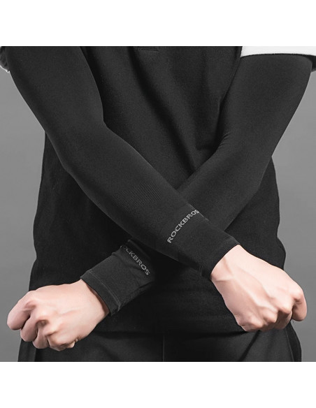 
Dviratininko rankų šildytuvai nuo saulės su UPF50+ filtru, 3 vnt. – juodi
