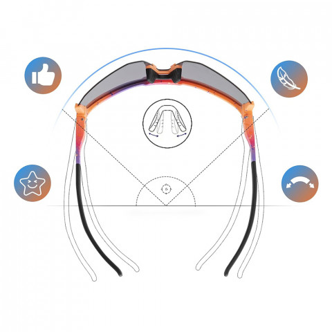 
Poliarizuoti dviratininko akiniai su UV 400 filtru – violetiniai
