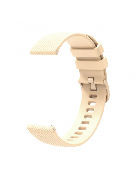 
Silikoninis dirželis, skirtas „Huawei Watch GT2/ GT3 42mm“ išmaniajam laikrodžiui – smėlio spalvos
