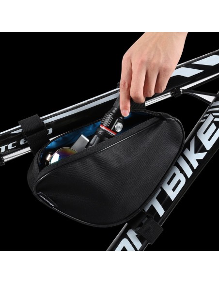 Dviračio rėmo krepšys 1,5 l juodas