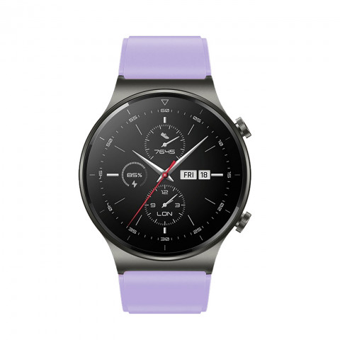 
Silikoninis dirželis, skirtas Huawei Watch GT 2/ 3/ 4/ 2 Pro/ 3 Pro/ 4 Pro/ GT 2e 46 mm - violetinis
