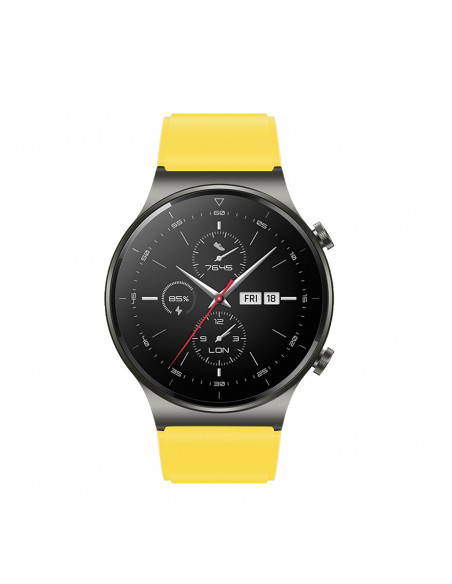 
Silikoninis dirželis, skirtas Huawei Watch GT 2/ 3/ 4/ 2 Pro/ 3 Pro/ 4 Pro/ GT 2e 46 mm - geltonas
