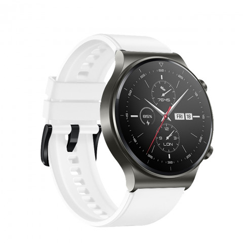 
Silikoninis dirželis, skirtas Huawei Watch GT 2/ 3/ 4/ 2 Pro/ 3 Pro/ 4 Pro/ GT 2e 46 mm - baltas

