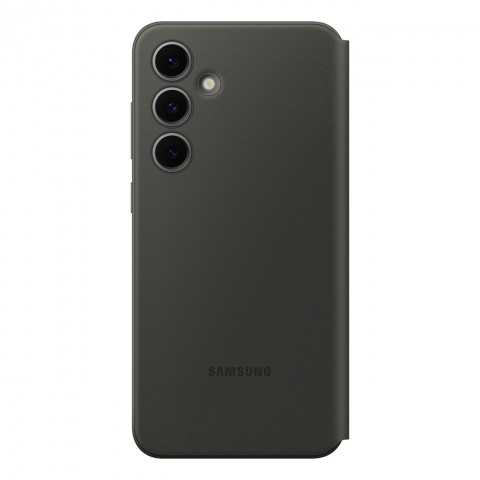 
„Samsung Smart View“ piniginės formos atverčiamas dėklas, skirtas „Samsung Galaxy S24 FE“ – juodas
