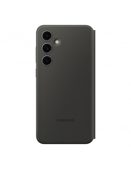 
„Samsung Smart View“ piniginės formos atverčiamas dėklas, skirtas „Samsung Galaxy S24 FE“ – juodas
