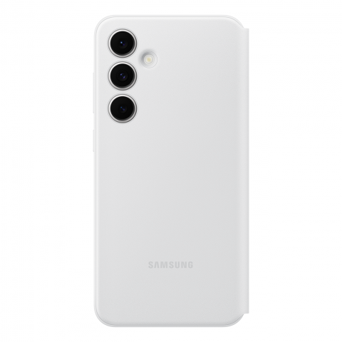 
„Samsung Smart View“ piniginės atverčiamas dėklas, skirtas „Samsung Galaxy S24 FE“ – baltas
