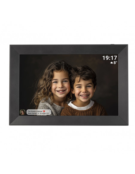 
PFF-1012B 10.1" skaitmeninis nuotraukų rėmelis 16 GB „Wi-Fi“ microSD – juodas
